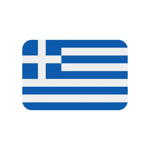白い背景に隔離されたギリシャの旗ベクトルアイコン — ストックベクタ