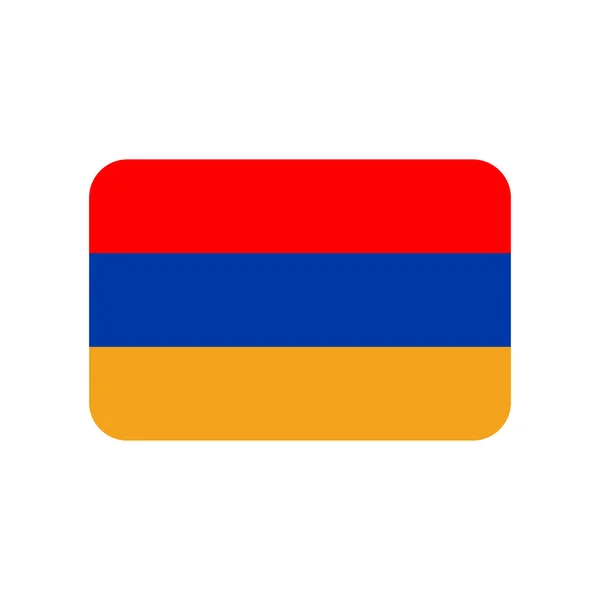 Armenien Flagga Vektor Ikon Isolerad Vit Bakgrund — Stock vektor