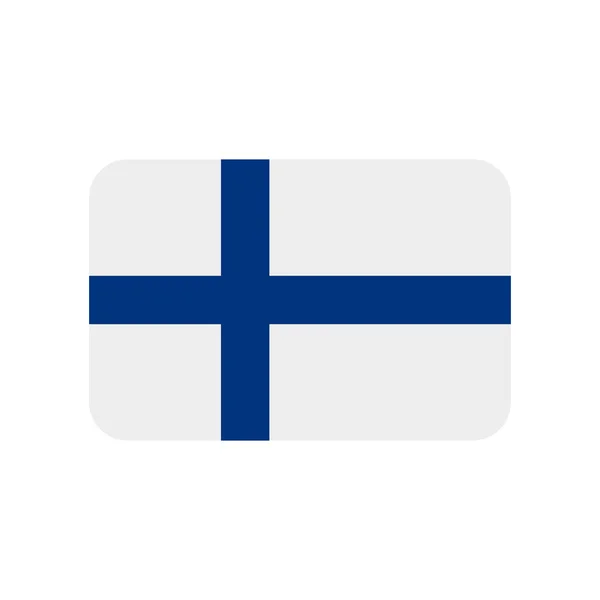 Finlande Icône Vectorielle Drapeau Isolé Sur Fond Blanc — Image vectorielle