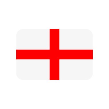 Beyaz arkaplanda İngiltere bayrak vektör simgesi izole