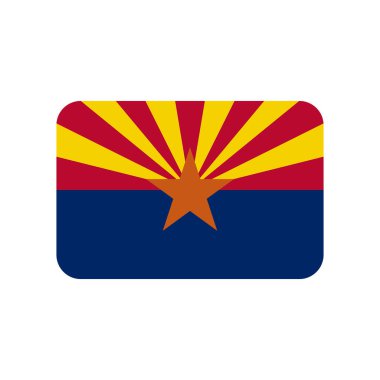 Arizona bayrak vektör simgesi beyaz arkaplanda izole