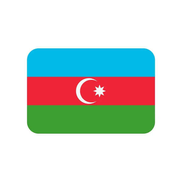 Azerbaijan Flag Vector Icon Isolated White Background — Stock Vector