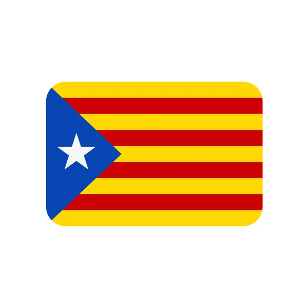 Katalánsko Vlajka Vektor Ikona Izolované Bílém Pozadí — Stockový vektor