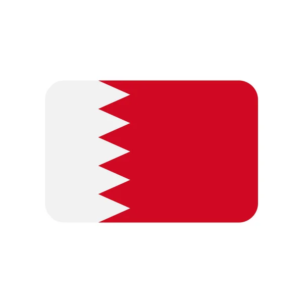 Ícone Vetorial Bandeira Bahrein Isolado Fundo Branco — Vetor de Stock