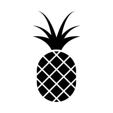 Beyaz arka plan üzerinde izole ananas vektör simgesi.