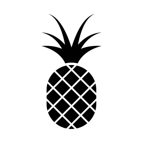 Beyaz Arka Plan Üzerinde Izole Ananas Vektör Simgesi — Stok Vektör