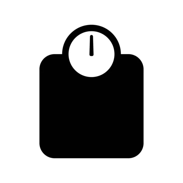Scale Black Vector Icon Isolated White Background — 스톡 벡터