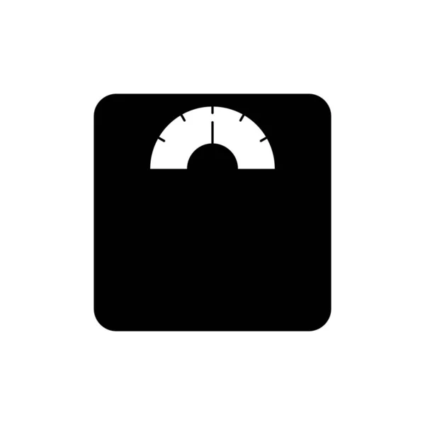 Scale Black Vector Icon Isolated White Background — 스톡 벡터