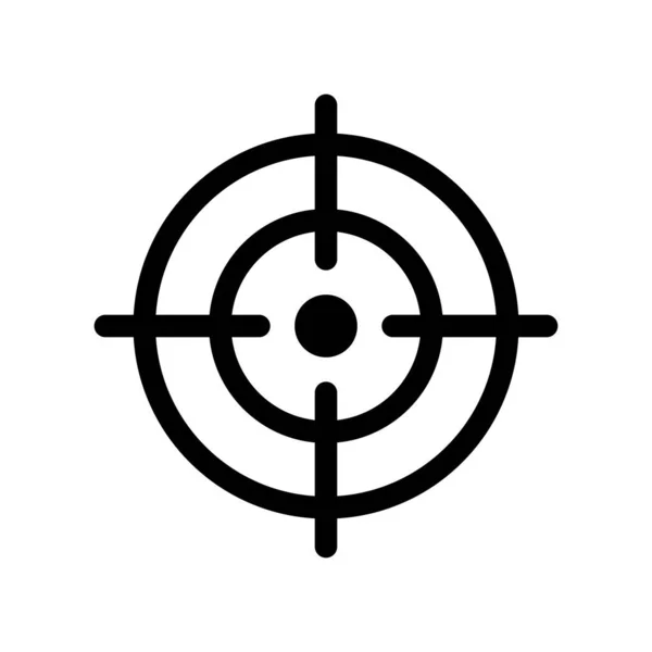 Target Black Vector Icon Isolated White Background — Stockový vektor