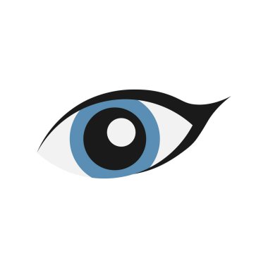 Female eye vector icon isolated on white background