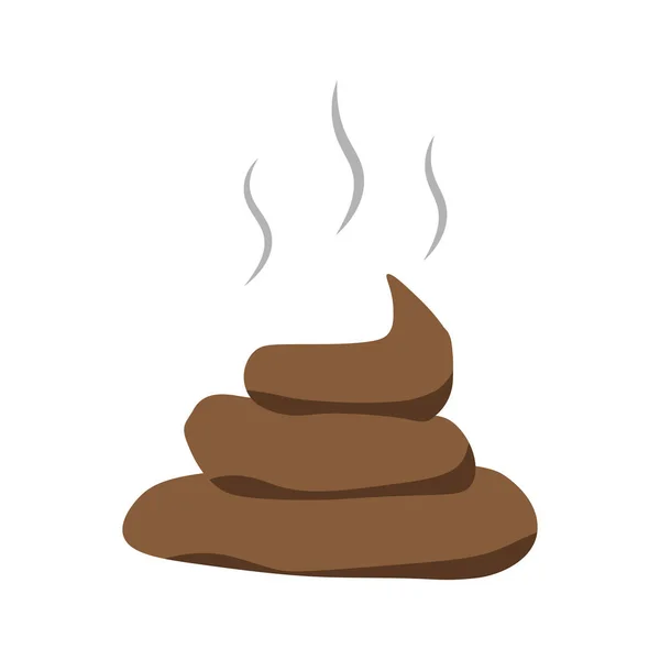 Poop Vector Icon Isolated White Background — Stok Vektör