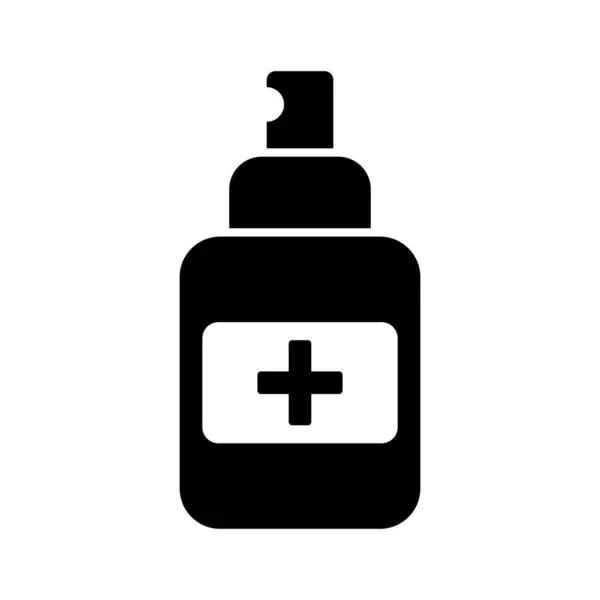 Disinfection Black Vector Icon Isolated White Background — Διανυσματικό Αρχείο
