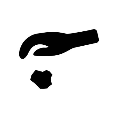 Beyaz arkaplanda izole edilmiş çöp siyah vektörü simgesi at