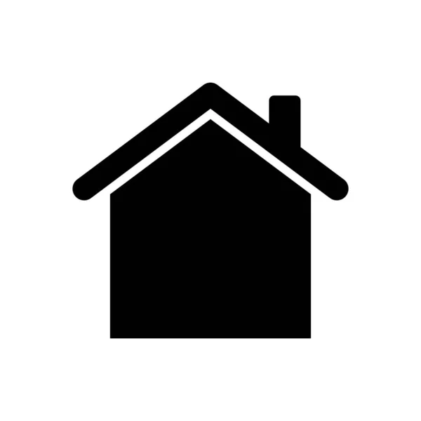 Haus Schwarzes Vektor Symbol Isoliert Auf Weißem Hintergrund — Stockvektor