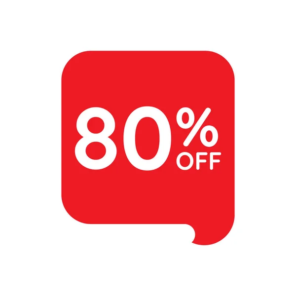 Percent Tag Vector Icon Isolated White Background — 스톡 벡터