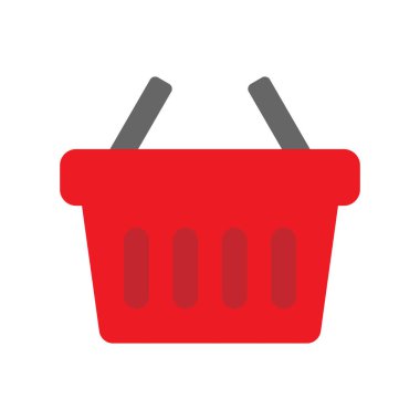 Basket vector icon isolated on white background.