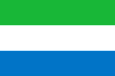 Sierra Leone vector flag. Aftrican country national symbol