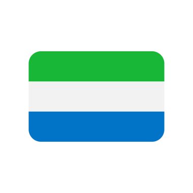 Sierra Leone vector flag with rounded corners isolated on white background