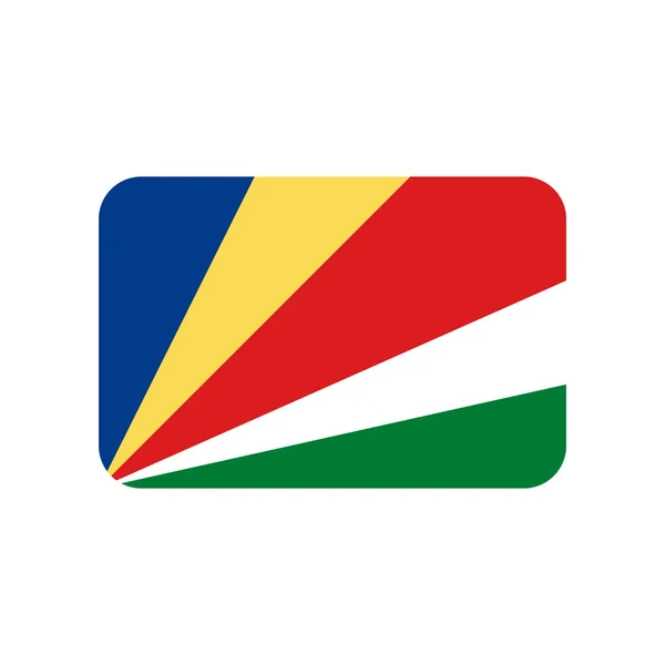 Seychelles Vector Flag Rounded Corners Isolated White Background — Wektor stockowy