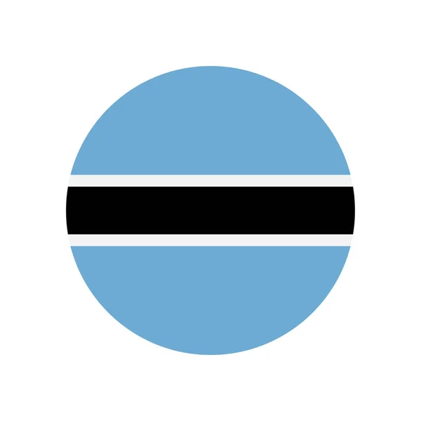 Botswana Vector Flag Rounded Corners Isolated White Background — Stock Vector