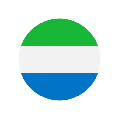 Sierra Leone vector flag circle isolated on white background