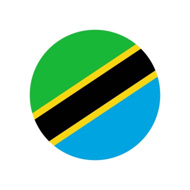 Tanzania vector flag circle isolated on white background