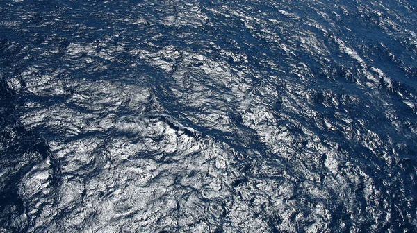 Fotografía Una Superficie Agua Mar Azul Oscuro Con Ondulaciones Como — Foto de Stock