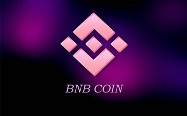 BNB para dijital kripto para siber para illüstrasyonu