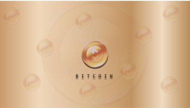 Bitcoin BTC pankartı. BTC para kripto para kavramı pankart arkaplanı.