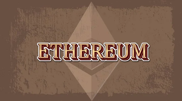 Ethereum Eth Banner Eth Coin Kryptowährungskonzept Banner Hintergrund — Stockfoto