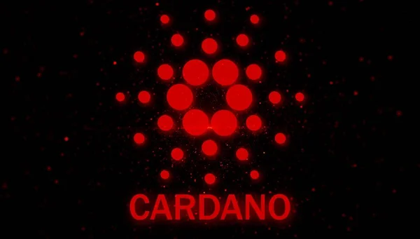 Символ Криптовалюты Cardano Ada Технология Blockchain — стоковое фото