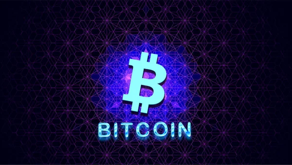 Баннер Bitcoin Btc Концептуальный Фон Баннера Btc — стоковое фото