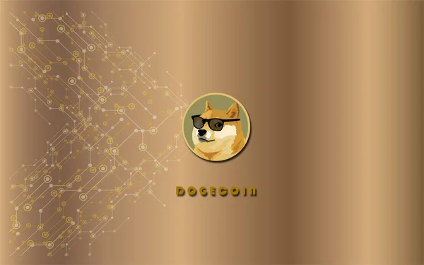 Dogecoin Doge Banner Doge Coin Kryptowährungskonzept Banner Hintergrund — Stockfoto