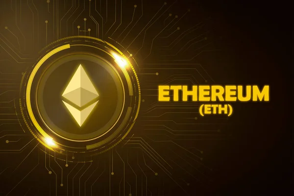 Ethereum Eth Банер Криптовалюта Eth Концепт Banner Background — стокове фото