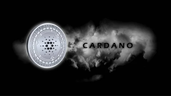 Cardano (ADA) kripto para birimi sembolü. Engelleme teknolojisi. 