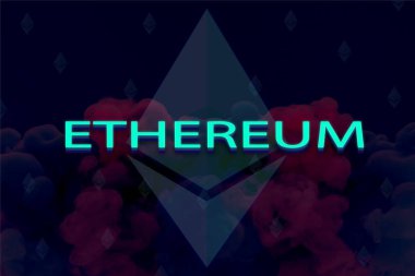 3 boyutlu Ethereum afişi. ETH kripto para birimi konsept afiş arkaplanı.