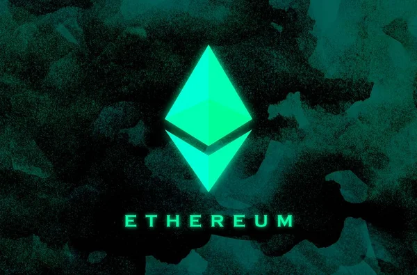 Ethereum Eth Банер Криптовалюта Eth Концепт Banner Background — стокове фото