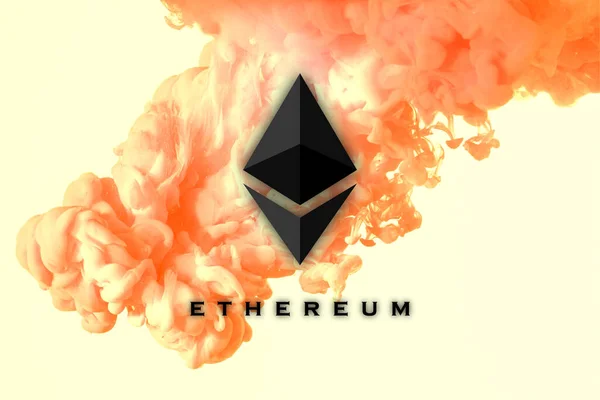 Ethereum Eth Banner Eth Coin Cryptocurrency Concept Banner Background — Stock Photo, Image