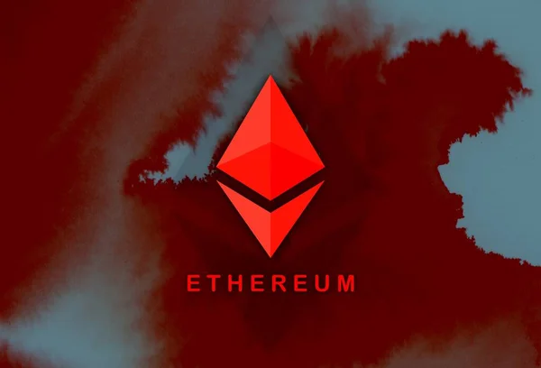 Ethereum Eth Banner Eth Coin Kryptowährungskonzept Banner Hintergrund — Stockfoto