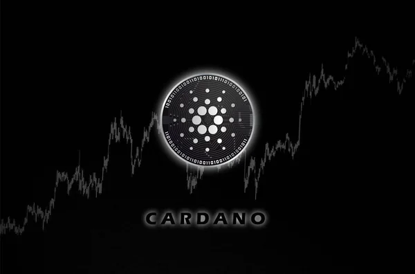 Cardano Bölge Savcı Yardımcısı afişi. ADA para kripto para kavramı pankart arkaplanı.