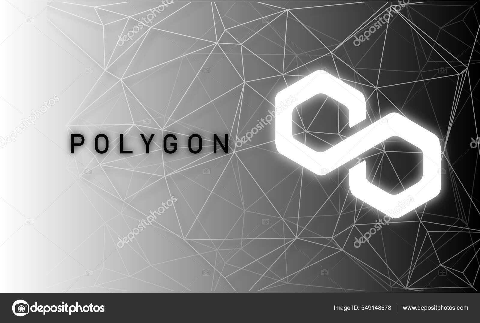 Polygon Matic Token Symbol Cryptocurrency Theme Abstract Background — Stock  Editorial Photo © frknck #549148678