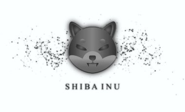 Shiba inu kripto para birimi. Para birimi simgesi. Yerel finans programları .Shiba inu para bayrağı