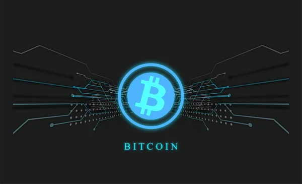 Bitcoin Btc Banner Btc Coin Cryptocurrency Concept Banner Background — Stock Photo, Image