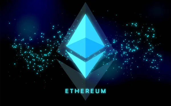 Ethereum Eth Banner Eth Monedă Criptomonedă Concept Banner Fundal — Fotografie, imagine de stoc