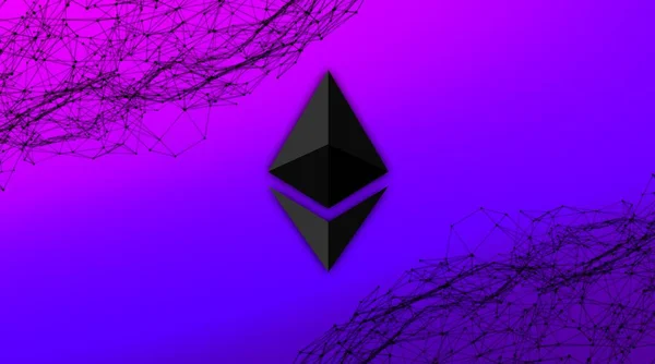 Ethereum Eth Banner Eth Mince Kryptoměna Koncepce Banner Pozadí — Stock fotografie