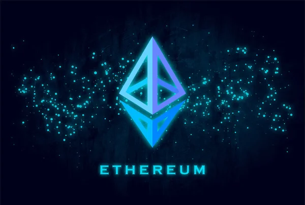 Ethereum Eth Banner Eth Coin Cryptocurrency Concept Banner Background — Stock Photo, Image