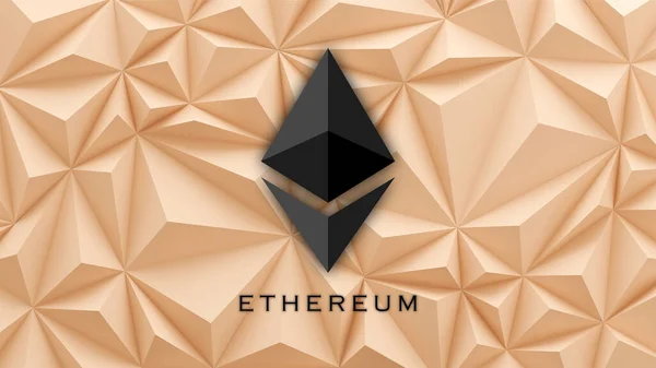 Ethereum Ethバナー Ethコイン暗号通貨コンセプトバナーの背景 — ストック写真