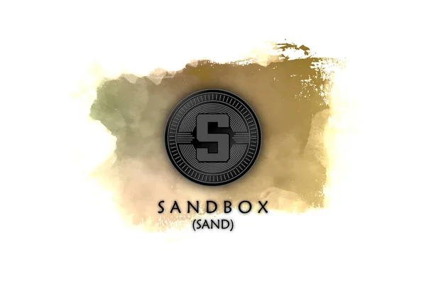 Песочница Sand Криптовалютный Фон Монет Sand — стоковое фото