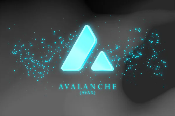 Криптовалюта Avax Получила Название Avalanche Концептуальный Фон Баннера Монеты Avax — стоковое фото