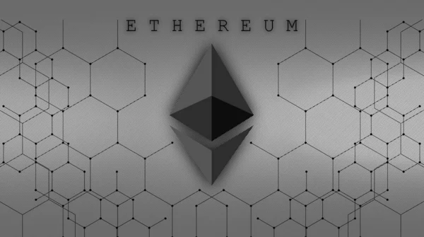 Ethereum Eth Zászló Eth Érme Cryptocurrency Koncepció Banner Háttér — Stock Fotó